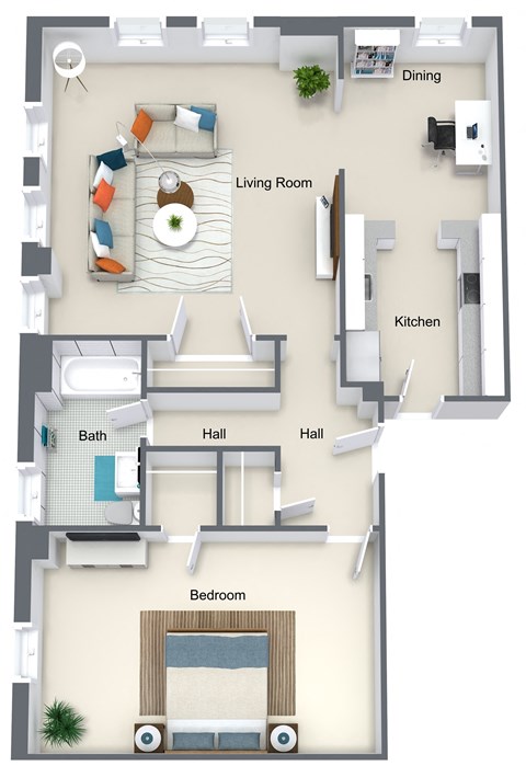 Large One Bedroom